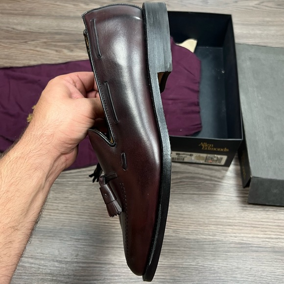 NEW Allen Edmonds Grayson Merlot Tassel Loafers 10 3E - Picture 8 of 11